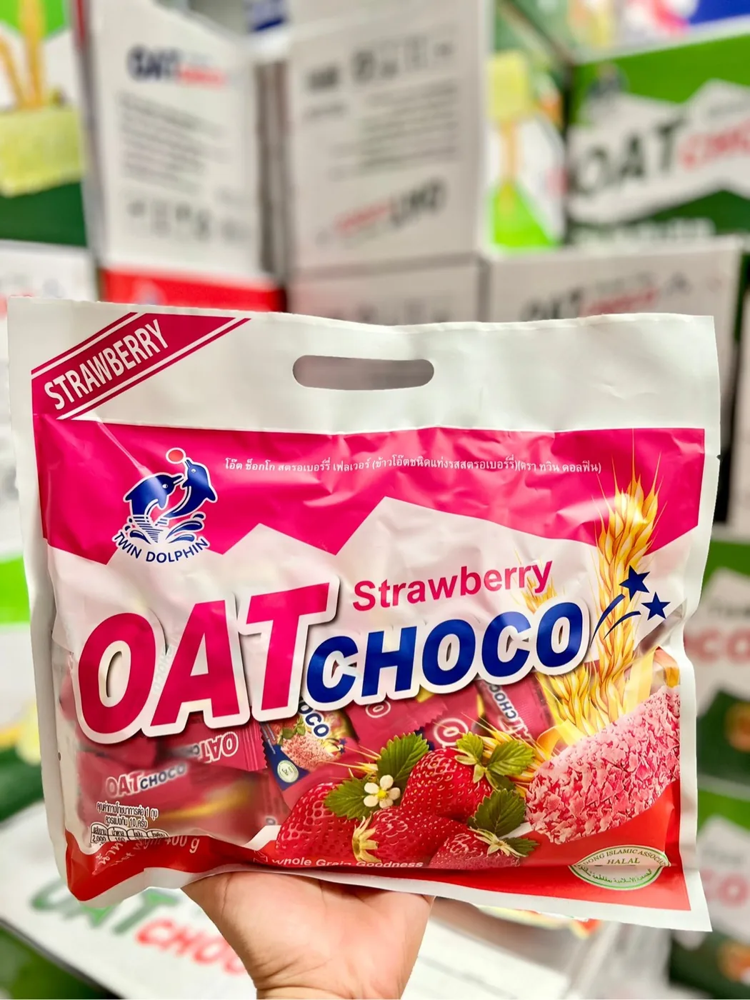 ข้าวโอ๊ตอัดแท่ง OAT CHOCO 400 กรัม (ยกลัง 24 แพ็ค) รูปที่ 3